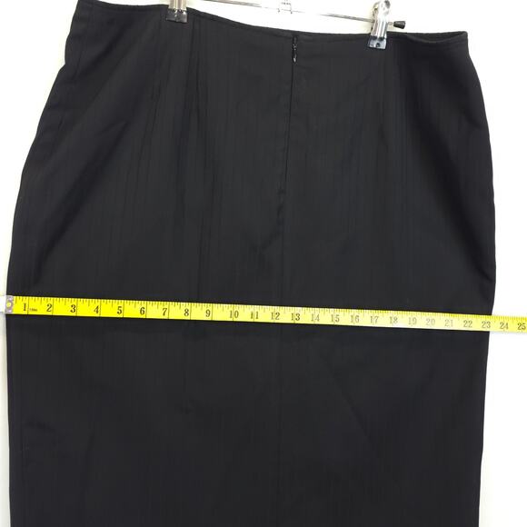 Apostrophe Pencil Skirt Women 16W Black Striped Classic Back Zipper Office - Picture 6 of 11